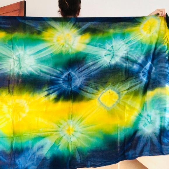 handmade Accessories - Gorgeous galaxy Sarong Tapestry In Lemon sage